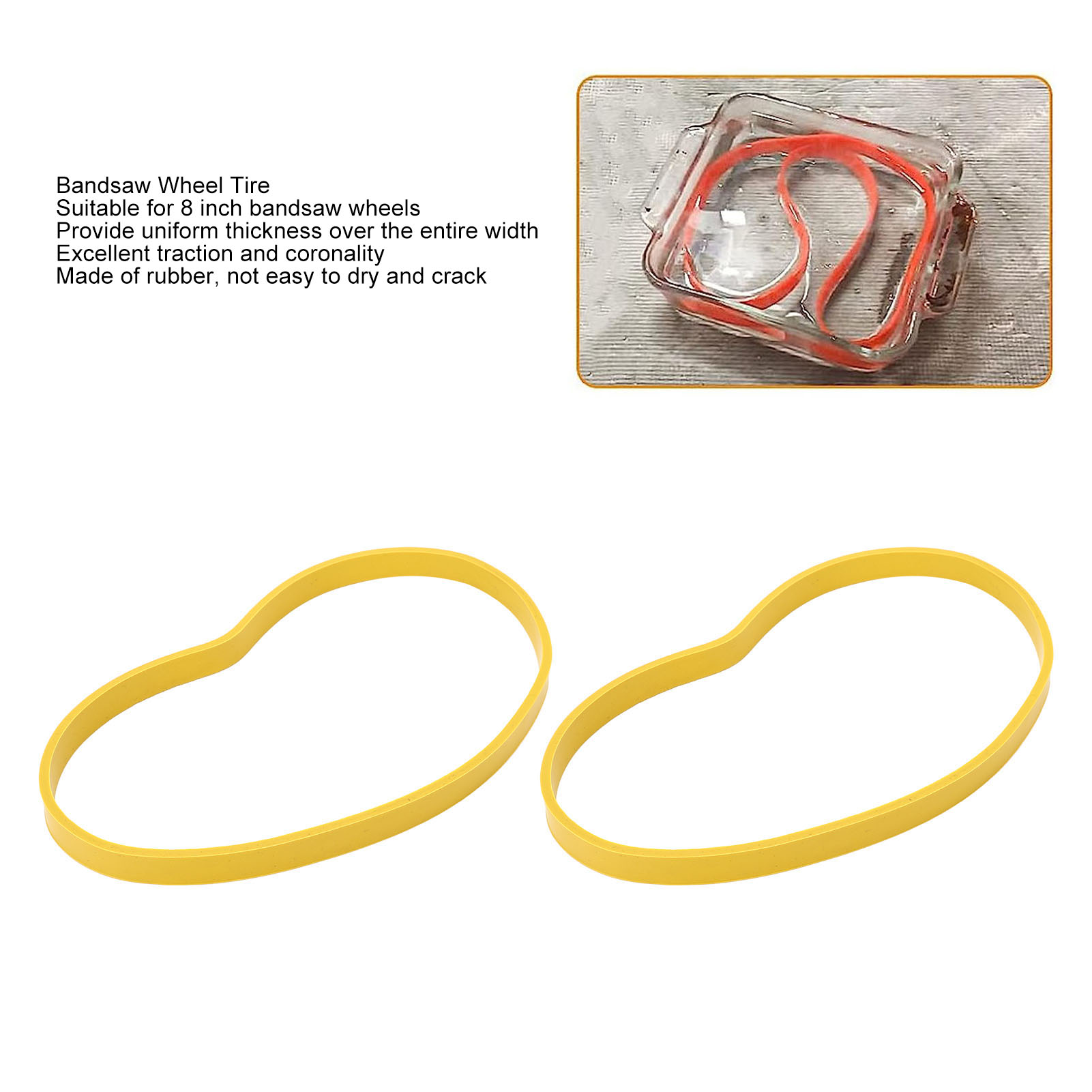 2PCS Bandsaw Bands Rubber Tire - огляд і ціна Woodworking Bandsaw