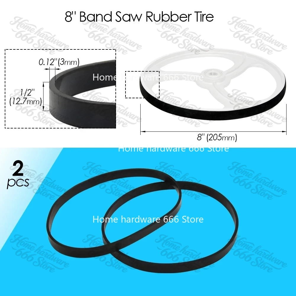 2pcs Bandsaw Rubber Band for 8 - огляд і ціна Woodworking Bandsaw