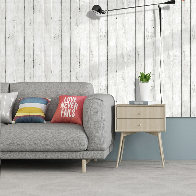 Ivory white retro imitation wo - огляд і ціна Woodworking Wallpaper